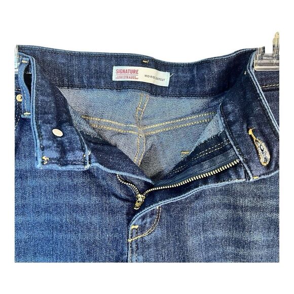 Levis Stretch Blue Jeans Women’s18M Mid Rise Boot Cut Tag 34x32 Fit 38x30 Flaw - Picture 3 of 14